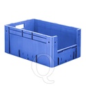 Zware transportkrat Euronorm plastic bak, krat VTK4 600x400x270 blauw