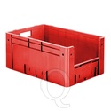 Zware transportkrat Euronorm plastic bak, krat VTK4 600x400x270 rood