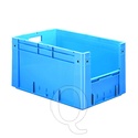 Zware transportkrat Euronorm plastic bak, krat VTK4 600x400x320 blauw