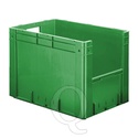 Zware transportkrat Euronorm plastic bak, krat VTK4 600x400x420 groen