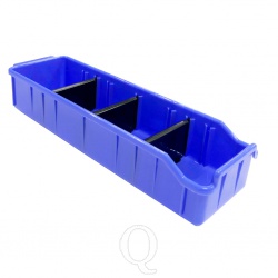 Magazijnbak PSB 1 blauw 315x100x60mm (lxbxh) kunststof