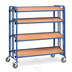 Bakkenwagen 300 kg met 4 houten etages 1280x315 kantelbaar dubbelzijdig