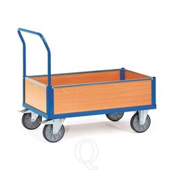 Bakwagen, transportwagen 600 kg met 4 houten wanden 1000x600