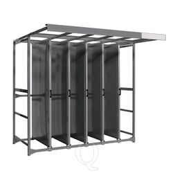 Toolpanel stand met 5 panelen met ronde gaten