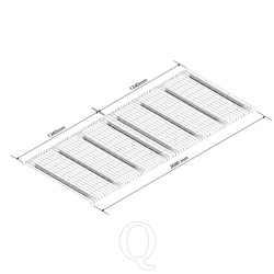 Draadroosterlegbord AR niveau 2x 1340x1100mm