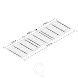 Draadroosterlegbord AR niveau 2x 1340x1100mm + 1x 890x1100mm