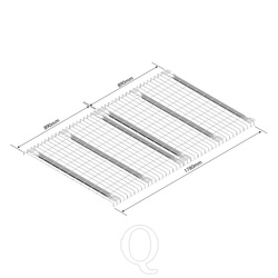 Draadroosterlegborden AR niveau voor 1850mm palletstelling