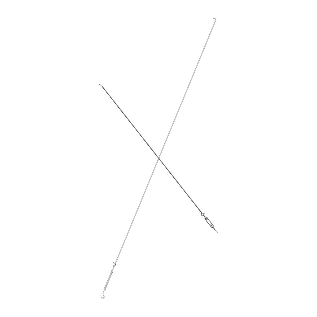 Kruisschoorset lichte draagarmstelling T2 hoh 1000 mm