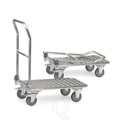 Inklapbare aluminium plateauwagen 200 kg met duwbeugel 900x600