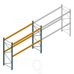 Palletstelling Apersa 3000x3600x1100 2 niveaus beginsectie