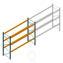 Palletstelling Apersa 3000x3600x1100 3 niveaus beginsectie
