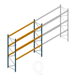 Palletstelling Apersa 4000x3600x1100 3 niveaus beginsectie