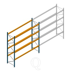 Palletstelling Apersa 4000x3600x1100 4 niveaus beginsectie