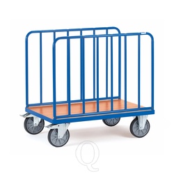 Plateauwagen, hekwagen 600 kg met verticale stangen 1000x600