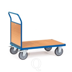 Plateauwagen, transportwagen 500 kg met houten wand 850x500