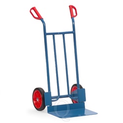 Stalen steekwagen 250 kg 1150 mm met rubberbanden, extra grote schep