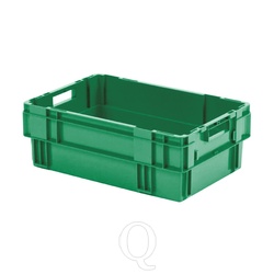 Stapelbare, nestbare transportkrat DTK0 600x400x210 groen