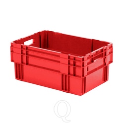 Stapelbare, nestbare transportkrat DTK0 600x400x270 rood