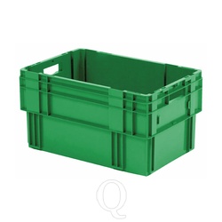 Stapelbare, nestbare transportkrat DTK0 600x400x320 groen