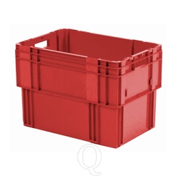 Stapelbare, nestbare transportkrat DTK0 600x400x420 rood