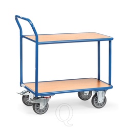 Tafelwagen 400 kg met 2 houten etages 850x500