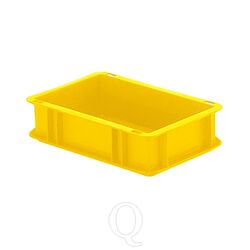 Transportkrat Euronorm plastic bak, krat TK0 300x200x75 geel