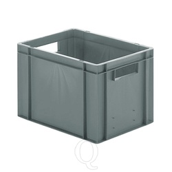 Transportkrat Euronorm plastic bak, krat TK0 400x300x270 grijs