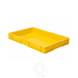 Transportkrat Euronorm plastic bak, krat TK0 600x400x75 geel