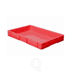 Transportkrat Euronorm plastic bak, krat TK0 600x400x75 rood