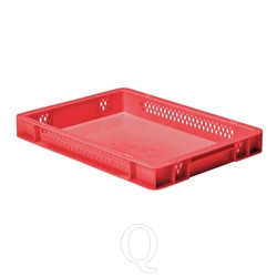 Transportkrat Euronorm plastic bak, krat TK1 400x300x50 rood