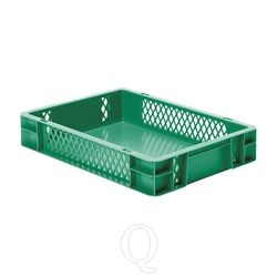 Transportkrat Euronorm plastic bak, krat TK1 400x300x75 groen