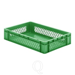 Transportkrat Euronorm plastic bak, krat TK1 600x400x120 groen