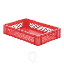 Transportkrat Euronorm plastic bak, krat TK1 600x400x120 rood