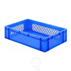 Transportkrat Euronorm plastic bak, krat TK1 600x400x145 blauw