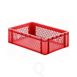 Transportkrat Euronorm plastic bak, krat TK1 600x400x175 rood