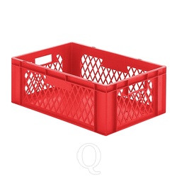 Transportkrat Euronorm plastic bak, krat TK1 600x400x210 rood