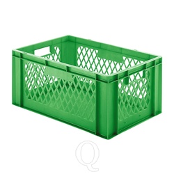 Transportkrat Euronorm plastic bak, krat TK1 600x400x270 groen