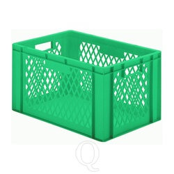 Transportkrat Euronorm plastic bak, krat TK1 600x400x320 groen