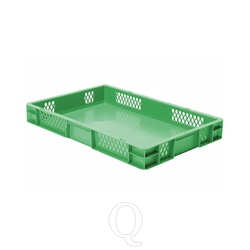 Transportkrat Euronorm plastic bak, krat TK1 600x400x75 groen