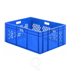 Transportkrat Euronorm plastic bak, krat TK1 800x600x320 blauw