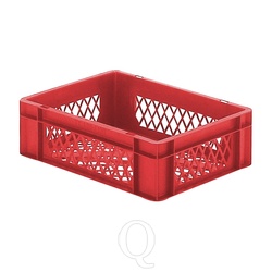 Transportkrat Euronorm plastic bak, krat TK2 400x300x120 rood