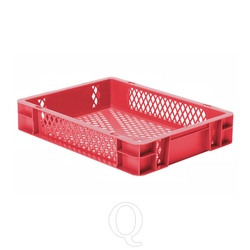 Transportkrat Euronorm plastic bak, krat TK2 400x300x75 rood