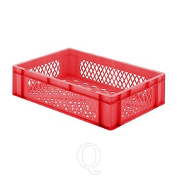 Transportkrat Euronorm plastic bak, krat TK2 600x400x145 rood