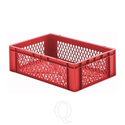 Transportkrat Euronorm plastic bak, krat TK2 600x400x175 rood