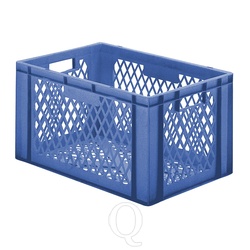 Transportkrat Euronorm plastic bak, krat TK2 600x400x320 blauw