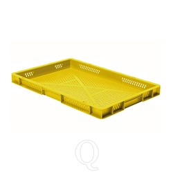 Transportkrat Euronorm plastic bak, krat TK2 600x400x50 geel