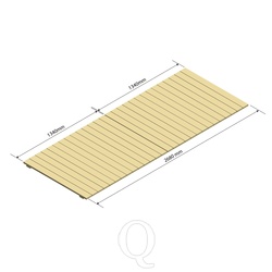 Vurenhouten Vlonder Gesloten niveau 2700mm