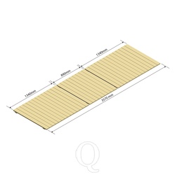 Vurenhouten Vlonder Gesloten niveau 3600mm