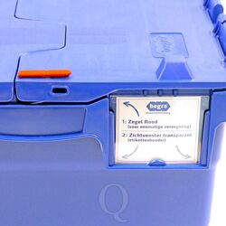 Zichtvenster voor distributiebak transportbak 90x68