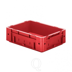 Zware transportkrat Euronorm plastic bak, krat VTK0 400x300x120 rood